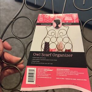 Bed Bath & Beyond Owl Scarf Organizer - Black